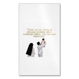 Waardeer je man en vader magnetisch visitekaartje