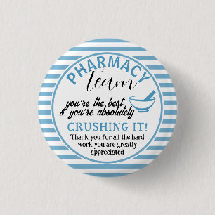Waardeerbaarheid apotheekteam bedankt ronde button 3,2 cm