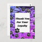 Waardeerdering Klant Dierverzorger Hartelijk Dank Briefkaart (Voorkant / Achterkant)