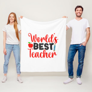 Waardeergeschenk Werelds Beste Leraar Fleece Deken