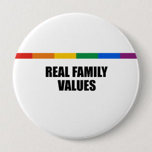 Waarden van de werkelijke familie ronde button 4,0 cm