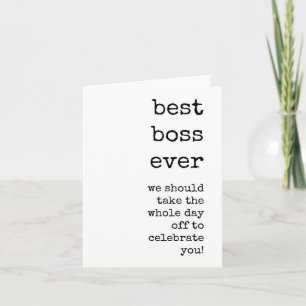 Waardering baas, beste baas ooit Kaart