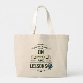 Waardering Cadeau voor Koffie-liefhebbende Leraren Grote Tote Bag