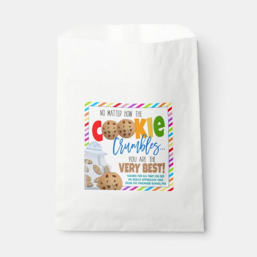 Waardering Cookie Treat Bags Bedankzakje (Voorkant)