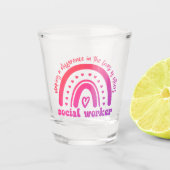 Waardering en Afstuderen van maatschappelijk werke Shot Glas (Voorkant)