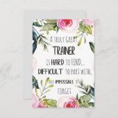 Waardering trainer Citaat Hartelijk dank (Voorkant / Achterkant)