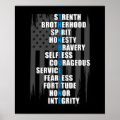 Waardering van de rechtshandhavingsvlaggepolitie poster (Voorkant)
