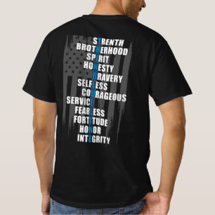 Waardering van de rechtshandhavingsvlaggepolitie t-shirt