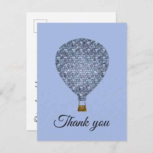 Waardering voor Personeel Heet Lucht Ballon Bedank Briefkaart (Voorkant / Achterkant)