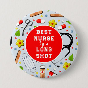 Waardering voor verpleegsters ronde button 7,6 cm