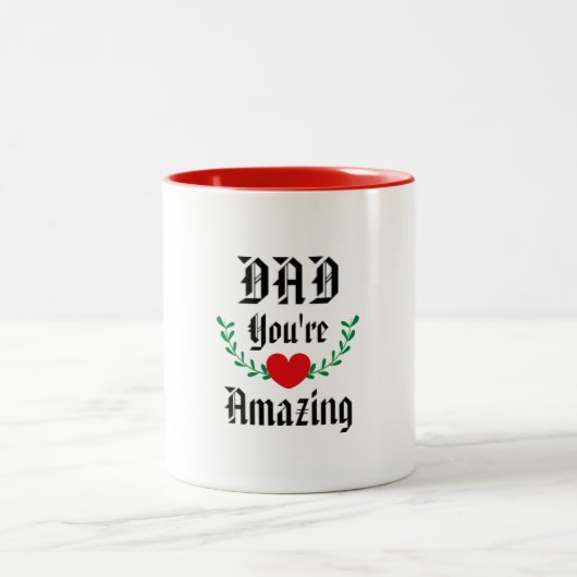 Waarderingsgeschenk voor papa: Je bent geweldige k Tweekleurige Koffiemok (Center)