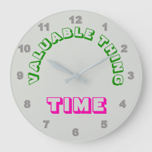 Waardevolle "Time" wandklok Grote Klok