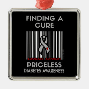 Waardevollerend...Diabetes Metaal Ornament