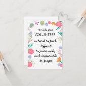 waardeweek vrijwilliger kaart (Voorkant / Achterkant in situ)