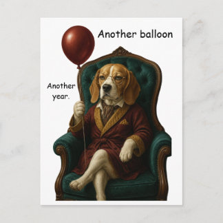 Waardige Beagle Verjaardagsballon Briefkaart
