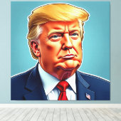 Waardige Trump Canvas Afdruk (Insitu (Houten vloer))