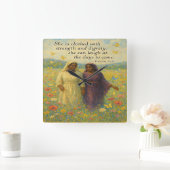 Waardigheid en kracht Decoratieve wandklok Vierkante Klok (Huis)