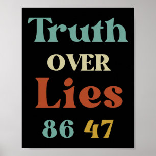 Waarheid Boven Leugens 86 47 Politiek Protest Anti Poster