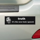 waarheid bumpersticker (Op auto)