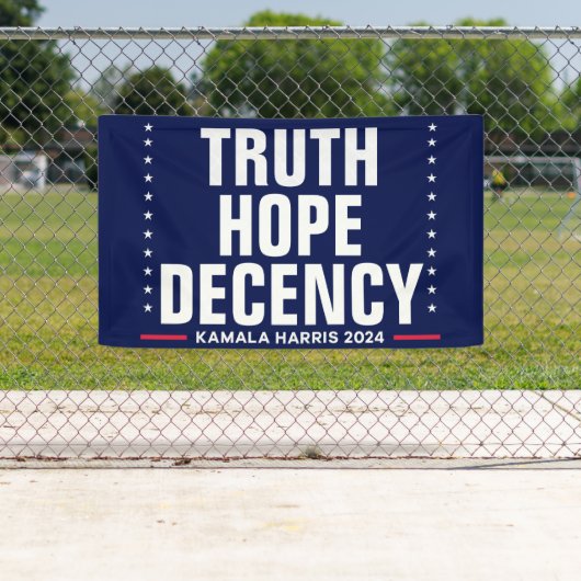 Waarheid Hoop fatsoen | Harris Walz Blue Spandoek (Insitu)