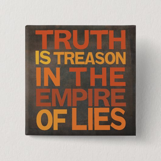 Waarheid is de reden vierkante button 5,1 cm (Voorkant)