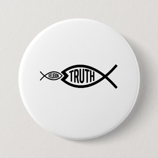 Waarheid is groter dan religie ronde button 7,6 cm (Voorkant)