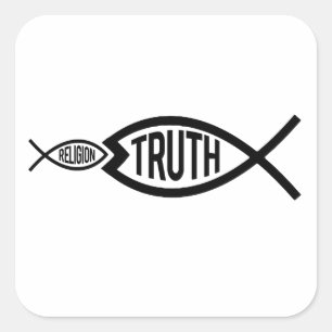 Waarheid is groter dan religie vierkante sticker