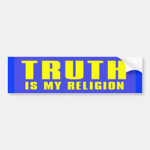 waarheid is mijn religie bumpersticker