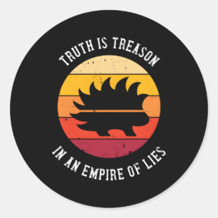 Waarheid is verraad Libertarische Procue Ronde Sticker