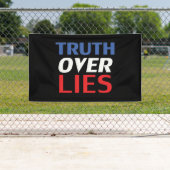 Waarheid over leien - rood, wit, blauw, zwart spandoek (Insitu)