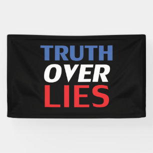 Waarheid over Les - rood, wit, blauw, zwart Spandoek