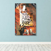 Waarheid wordt niet gemeten in massale aantrekking canvas afdruk (Insitu (Houten vloer))