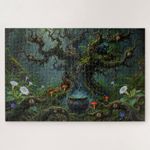 Waarnemers in Heksenhout Zwarte Kat Ketel Surreali Legpuzzel