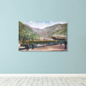 Waarneming spoorweg canvas afdruk (Insitu (Houten vloer))