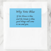 Waarom blauw stemmen in 2026 rechthoekige sticker (Tas)