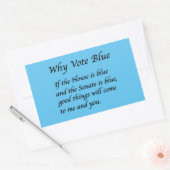Waarom blauw stemmen in 2026 rechthoekige sticker (Envelop)