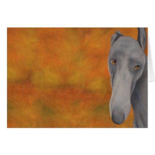 Waarom de Long Face - Greyhound kaart (Voorkant Horizontaal)