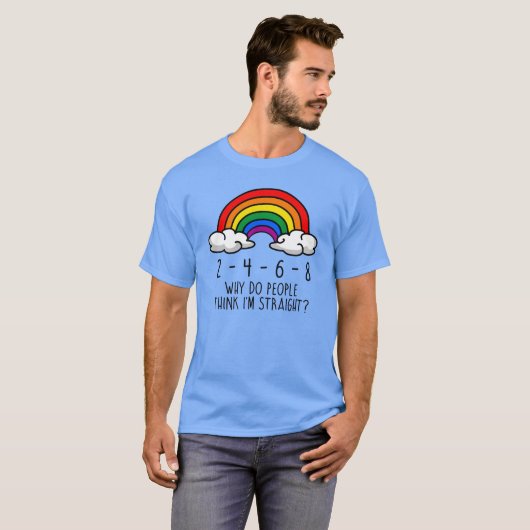 Waarom denken mensen dat ik recht ben? t-shirt (Voorkant volledig)