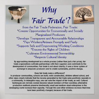 Waarom Fair Trade? Poster