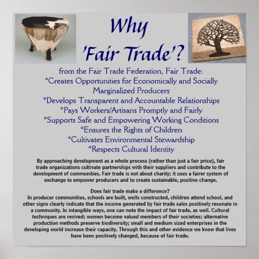 Waarom Fair Trade? Poster (Voorkant)