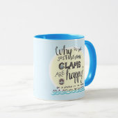 "Waarom gaan we ervan uit dat Clams blij is?" Mok (Voorkant rechts)