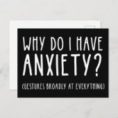 Waarom heb ik angst? Gestures bij alles Briefkaart (Voorkant / Achterkant)