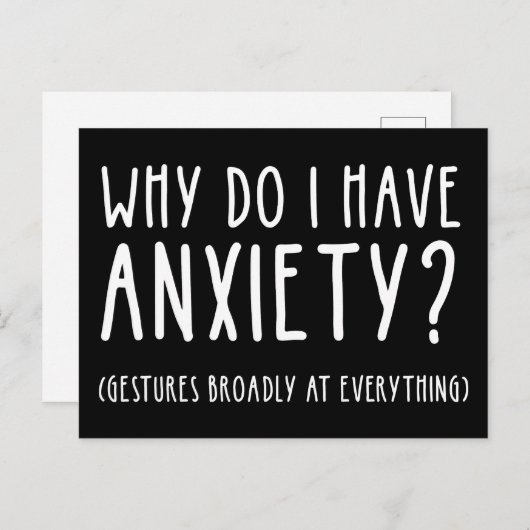 Waarom heb ik angst? Gestures bij alles Briefkaart (Voorkant / Achterkant)