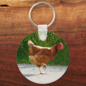 Waarom heeft de Chicken Cross de weg bewandeld? Sleutelhanger (Voorkant)