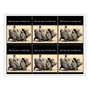 Waarom het hele varken mee naar huis nemen? Grappi Wijn Etiket