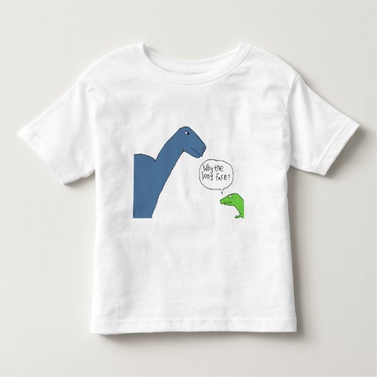 Waarom het lange gezicht? kinder shirts (Voorkant)