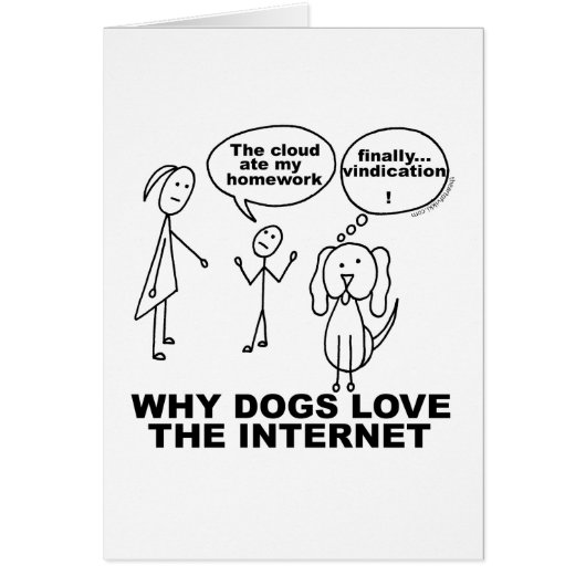 Waarom honden van het internet houden Blank Kaart  (Voorkant)