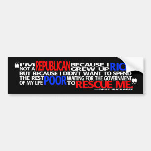 Waarom ik een Republikein-bumper-sticker ben Bumpersticker