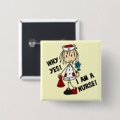 Waarom ik een verpleegster ben vierkante button 5,1 cm (Voorkant /achterkant)