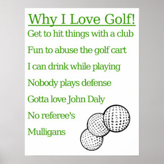Waarom ik van Golf hou Poster